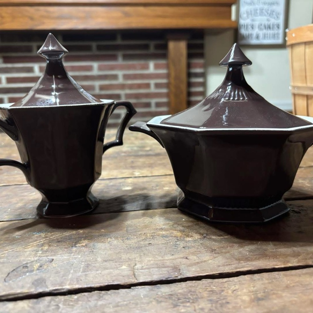Vintage Brown Ironstone Set